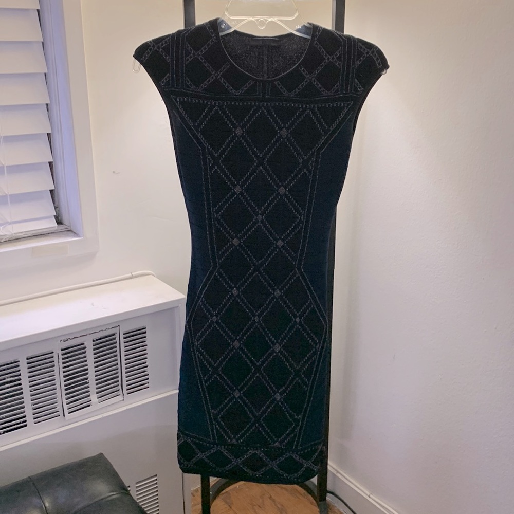 RVN navy illusion dress